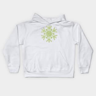 Snowflake (green) Kids Hoodie